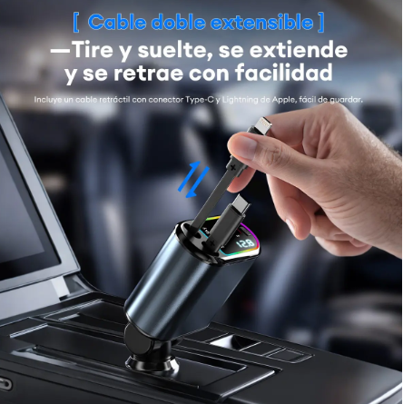 ⚡ Cargador 4 en 1 para Carro con Carga Rápida y Máxima Potencia