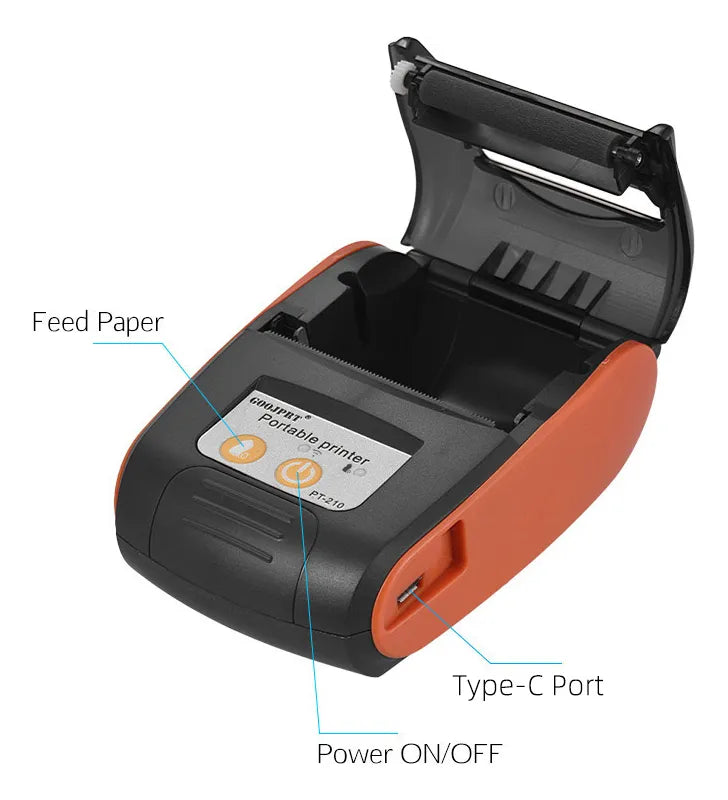 PrintGo Pro™  Impresora Térmica Portátil Bluetooth para Negocios y Delivery